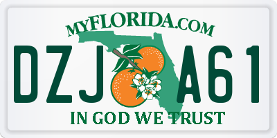 FL license plate DZJA61