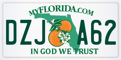 FL license plate DZJA62