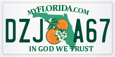 FL license plate DZJA67