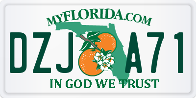 FL license plate DZJA71