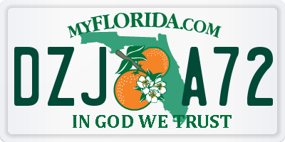 FL license plate DZJA72