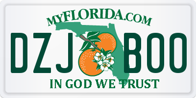 FL license plate DZJB00