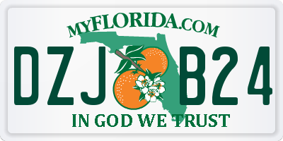 FL license plate DZJB24