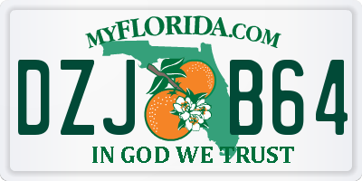 FL license plate DZJB64