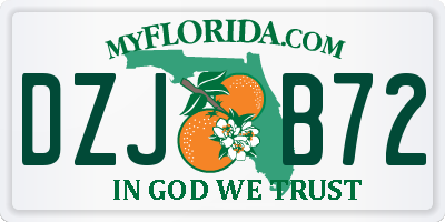 FL license plate DZJB72
