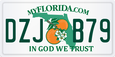 FL license plate DZJB79