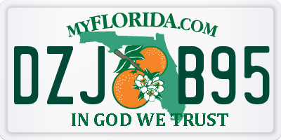 FL license plate DZJB95