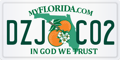 FL license plate DZJC02