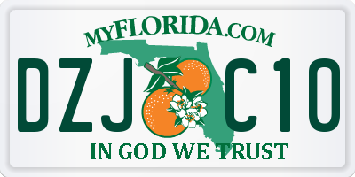 FL license plate DZJC10