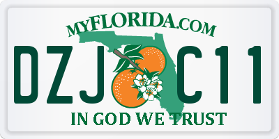 FL license plate DZJC11