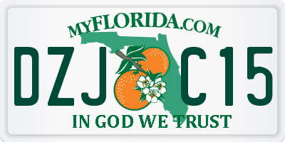 FL license plate DZJC15