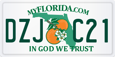 FL license plate DZJC21