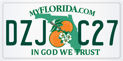 FL license plate DZJC27