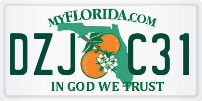 FL license plate DZJC31