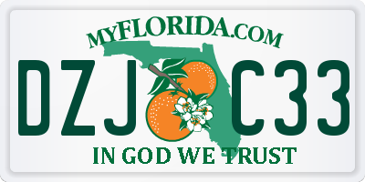 FL license plate DZJC33
