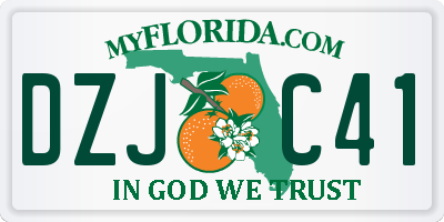 FL license plate DZJC41