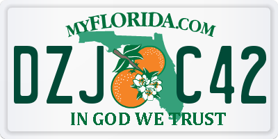 FL license plate DZJC42