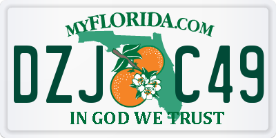 FL license plate DZJC49