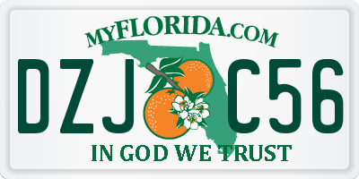 FL license plate DZJC56