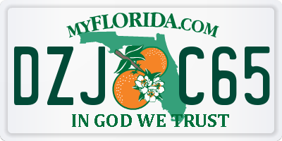 FL license plate DZJC65