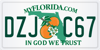 FL license plate DZJC67