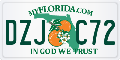 FL license plate DZJC72