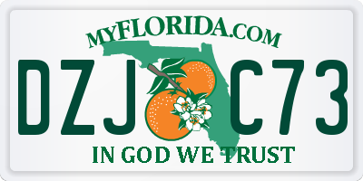 FL license plate DZJC73