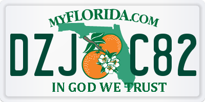 FL license plate DZJC82