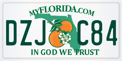 FL license plate DZJC84