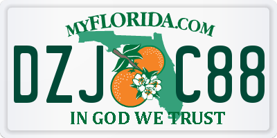 FL license plate DZJC88