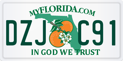 FL license plate DZJC91