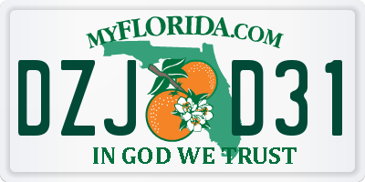 FL license plate DZJD31