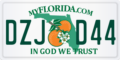 FL license plate DZJD44