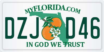 FL license plate DZJD46
