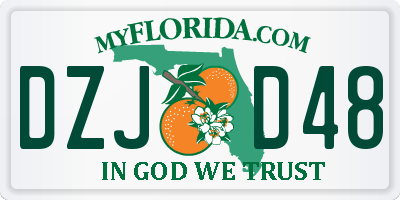 FL license plate DZJD48