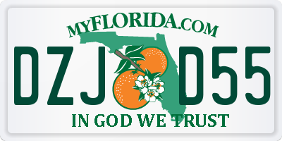 FL license plate DZJD55
