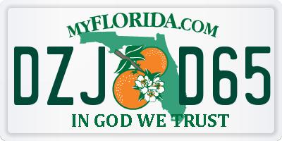 FL license plate DZJD65