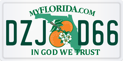 FL license plate DZJD66