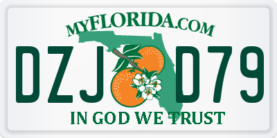 FL license plate DZJD79