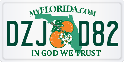 FL license plate DZJD82