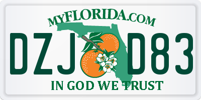 FL license plate DZJD83