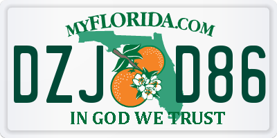 FL license plate DZJD86