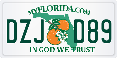 FL license plate DZJD89