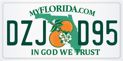 FL license plate DZJD95