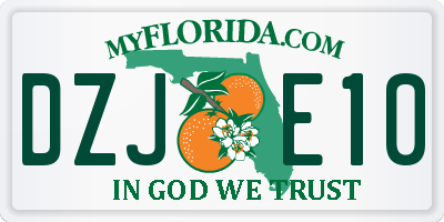 FL license plate DZJE10
