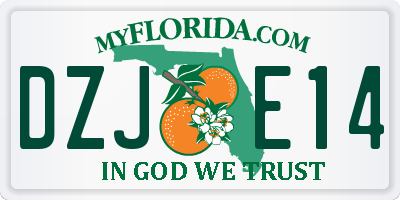 FL license plate DZJE14