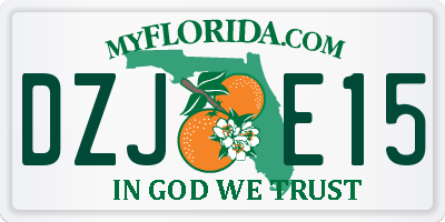 FL license plate DZJE15