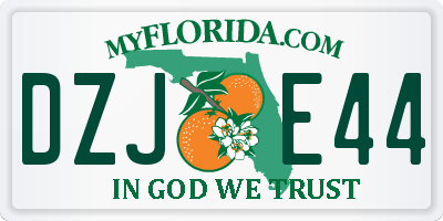FL license plate DZJE44