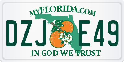 FL license plate DZJE49