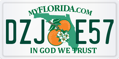 FL license plate DZJE57